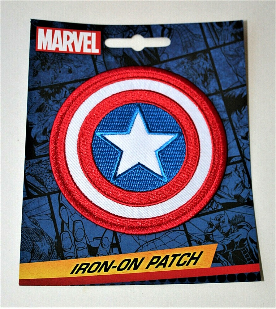 Official Marvel Comics Captain America Iron-On Cloth Jacket Patch New in Package