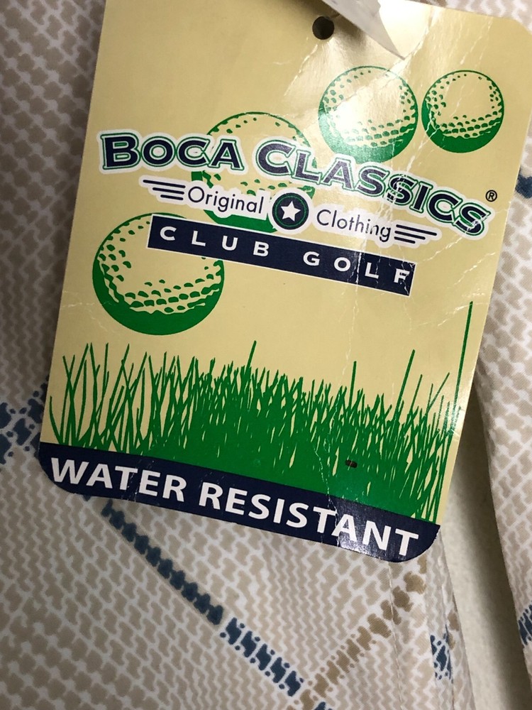 NWT Boca Classics Water Resistant Golf Jacket Men’s M Pullover Mesh Lining