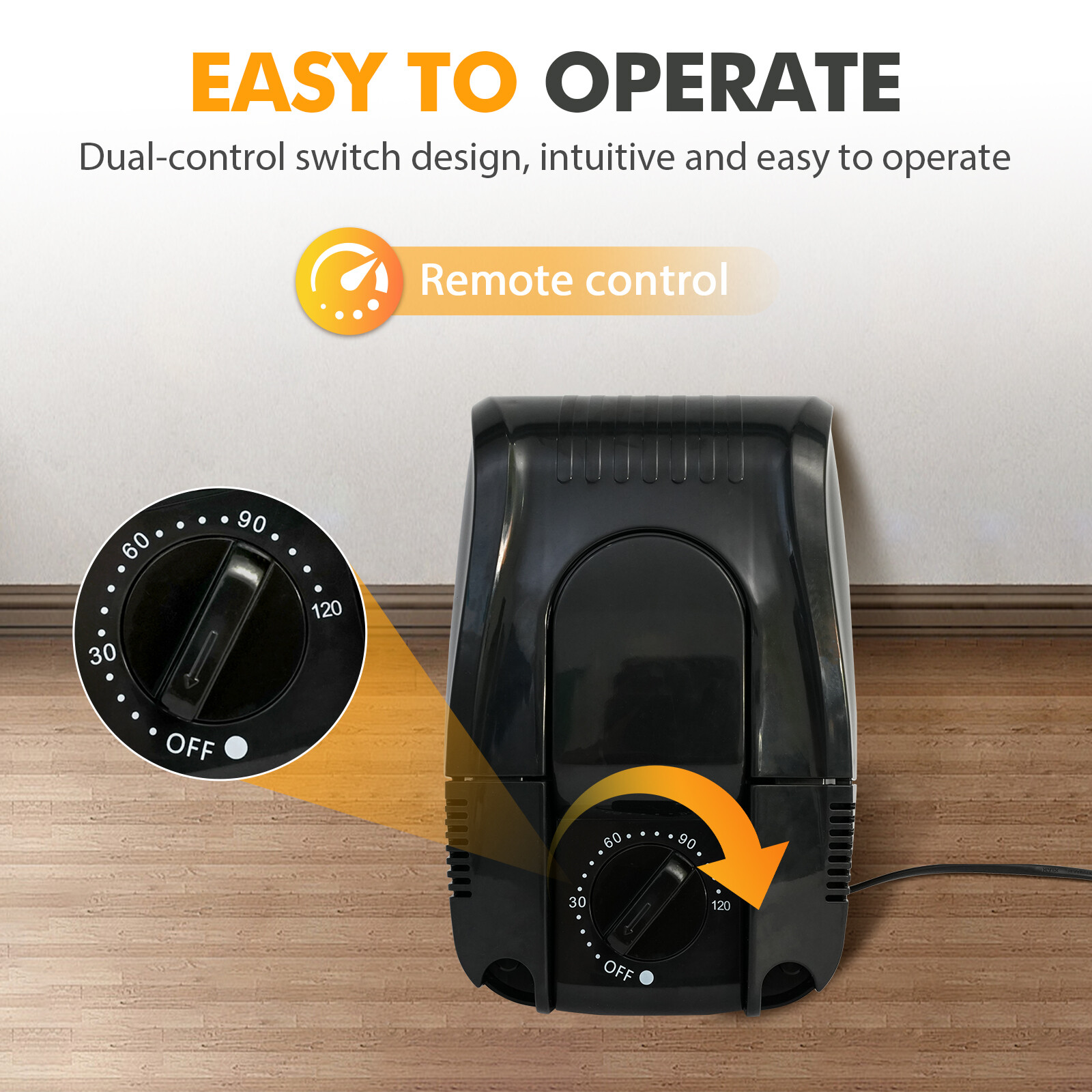 2-Tube Shoe Dryer Boot Dryer with Heat Blower Black Prevent Odor Mold Foldable