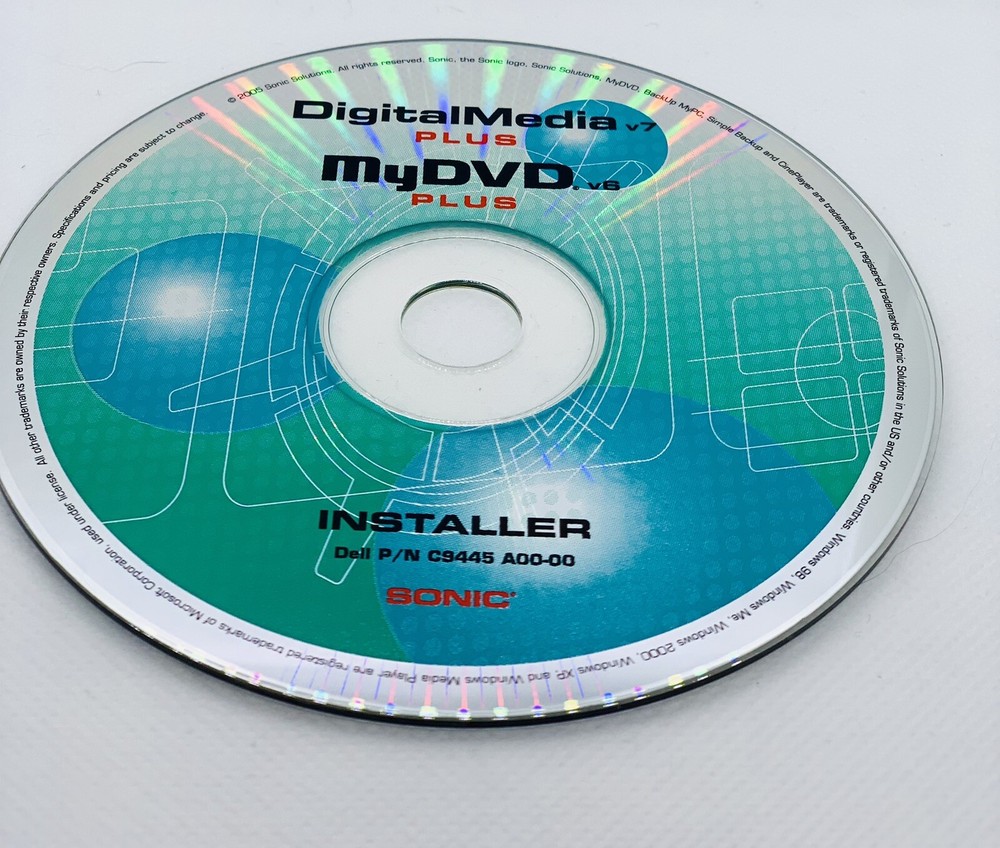 Sonic DigitalMedia V7 Plus MyDVD Plus Installer Windows 2000/XP