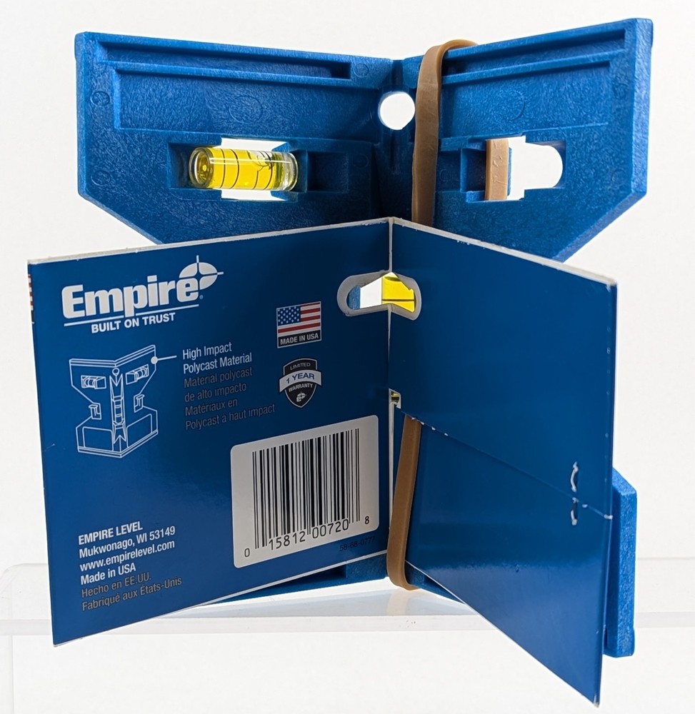 Empire 720 POLYCAST Post Pipe Level Blue 9" – Durable Plastic Tool – NEW