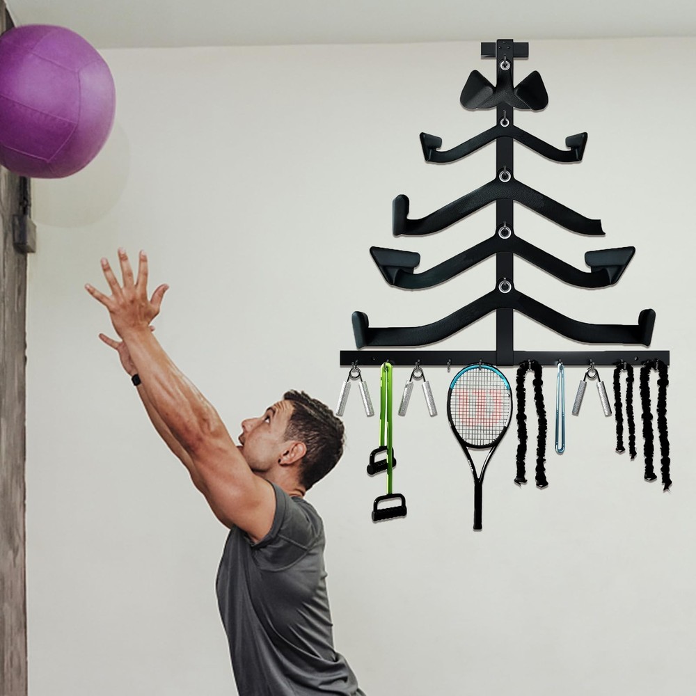 LAT Pull Down Bar Storage Rack, LAT Pulldown Attachments T Bar V Bar Cable At...