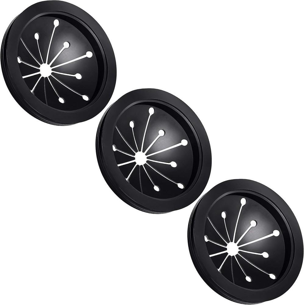 3 Pcs Garbage Disposal Splash Guards Sink Baffle 3, Black