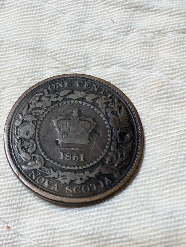 1861 Nova Scotia Victoria One Cent cd