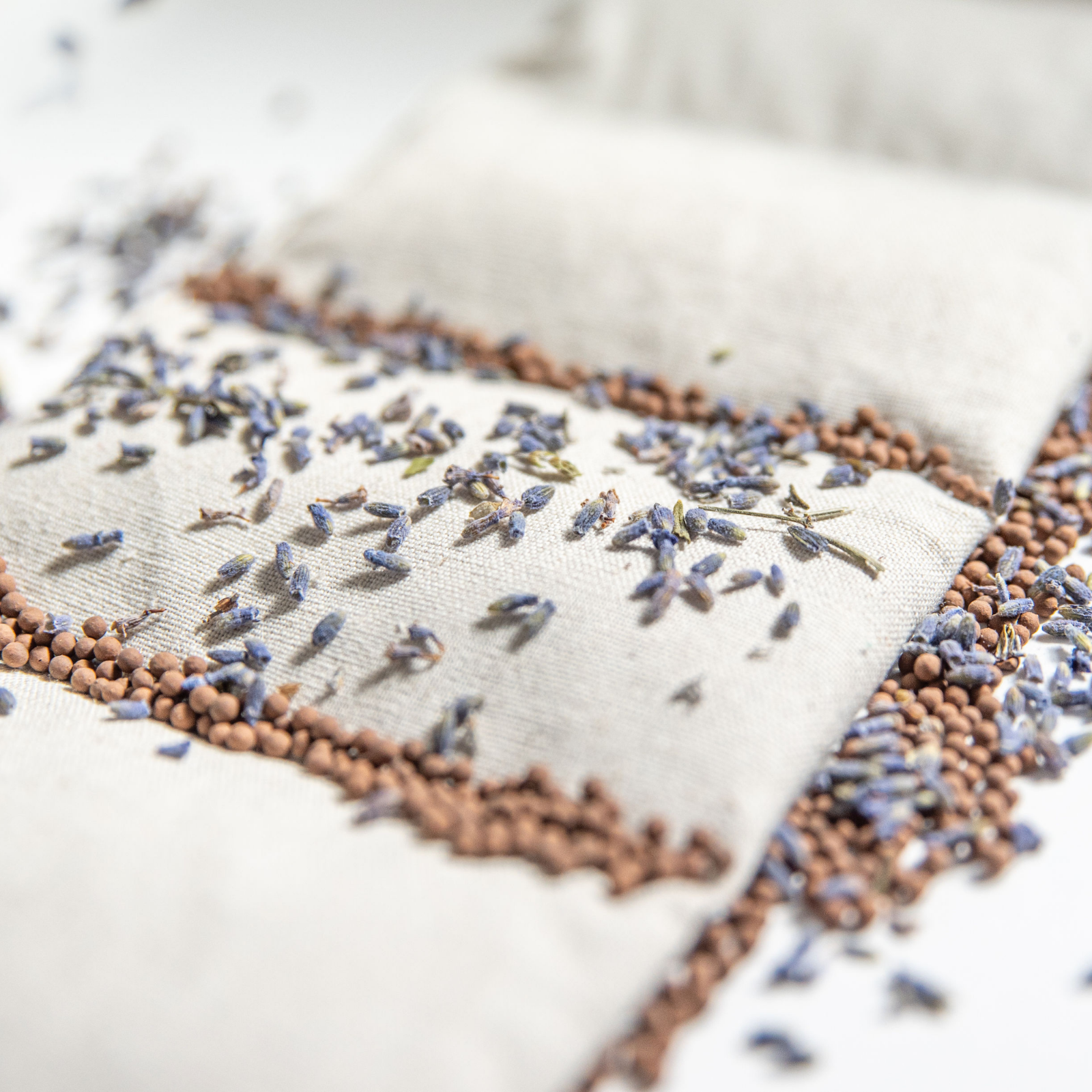 Microwave Heating Pad - Heated Neck Wrap - Clay Beads & Lavender for Moist Heat