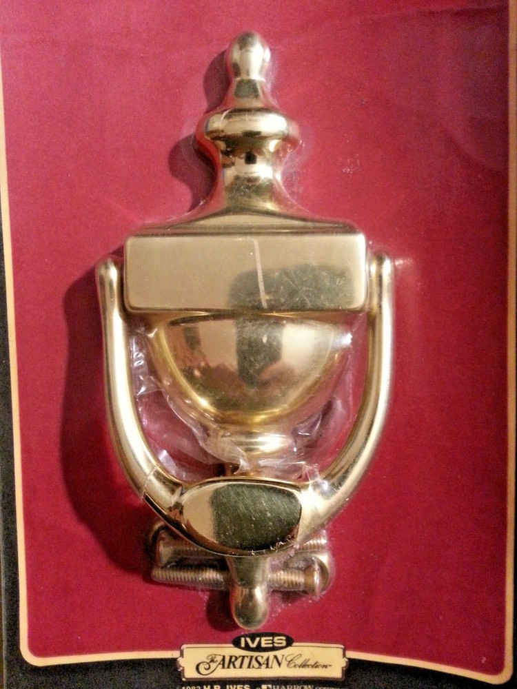 Solid Brass Ives Door Knocker - New in package - 7" tall