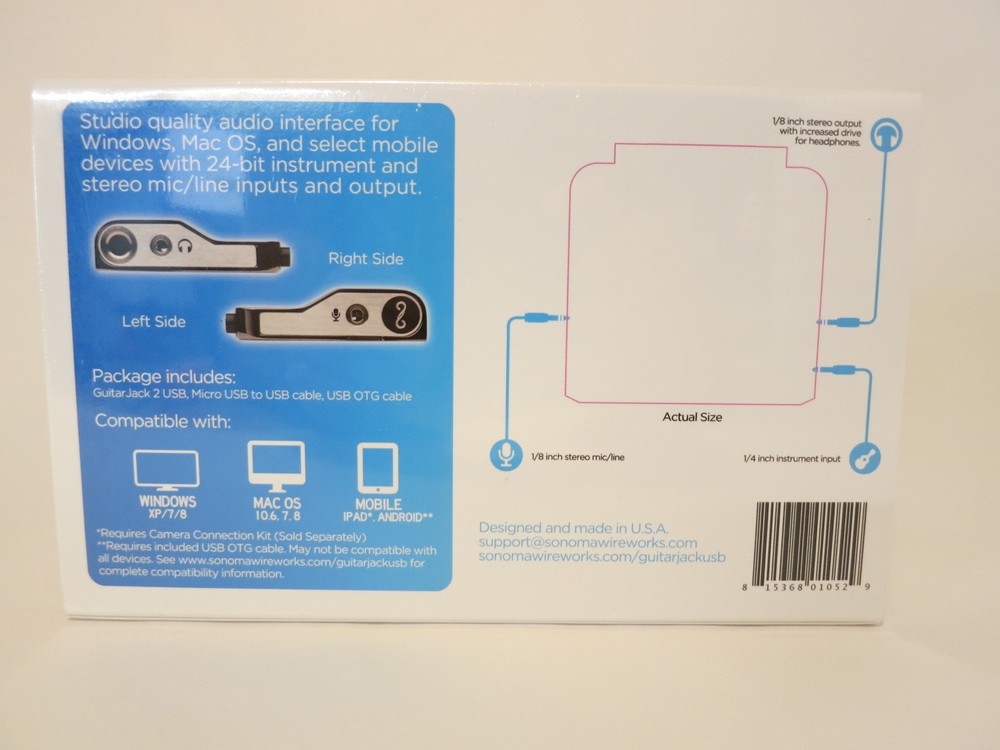Sonoma Wire Works GJ2USB GuitarJack 2 Multiplatform USB Portable Audio Interface