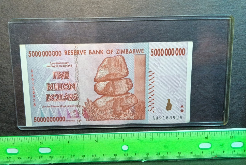 Zimbabwe 5 Billion Dollars 2008