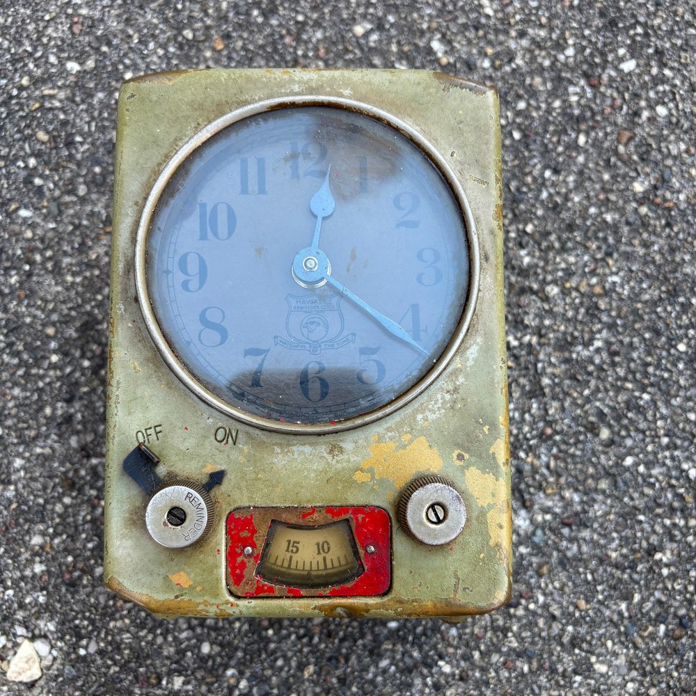 Hawkeye Clock Co. Reminder Clock Mechanical Wind Up Works