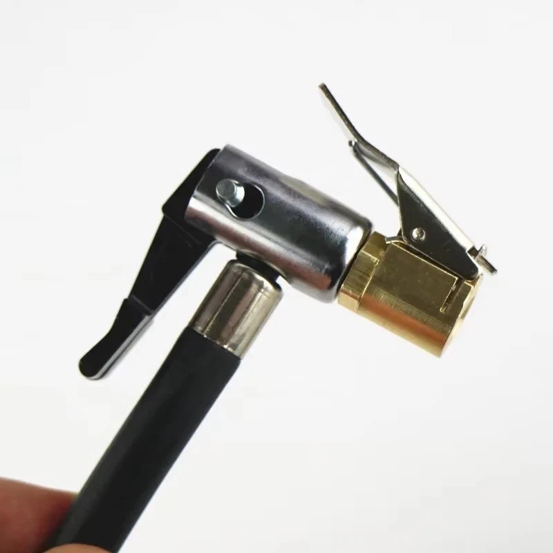 2-Pack Brass Tire Air Chuck, Locking Quick Connect Inflator Hose Adapter, No Lea