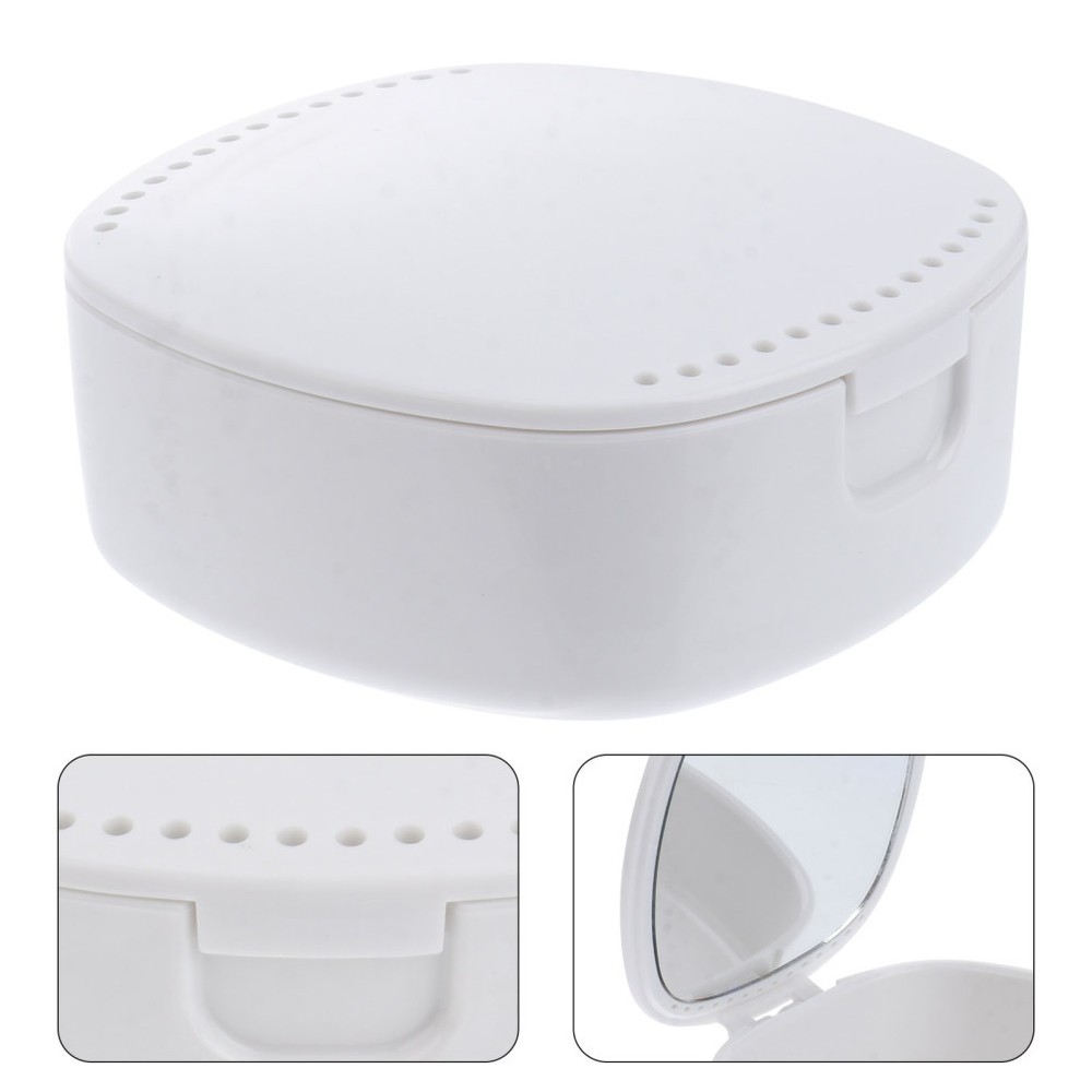 Retainer Case with Storage Denture Container Accessories
