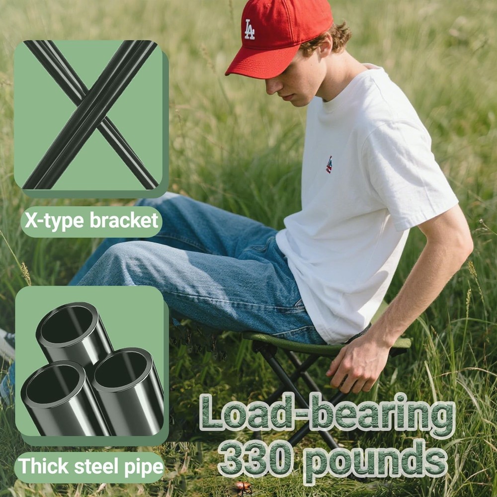 Portable Foldable Backpack Stool,Tiny Foldable Stool which can Turned Into a ...