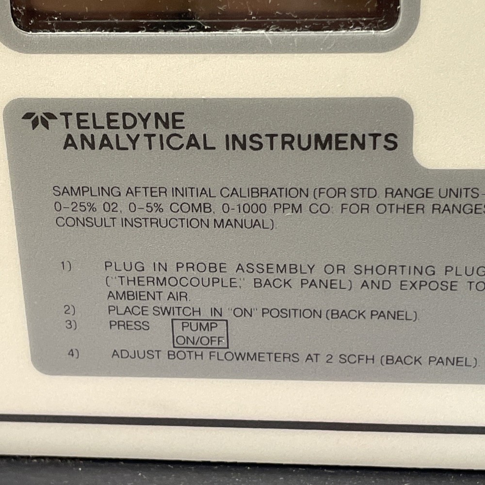 TELEDYNE ANALYTICAL INSTRUMENTS MAX5 PORTABLE COMBUST ANALYZER *PLEASE READ* W92