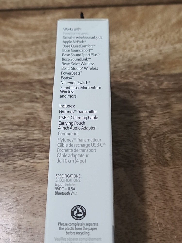 Scosche FlyTunes BTTWT-SP Wireless Audio Transmitter Bluetooth