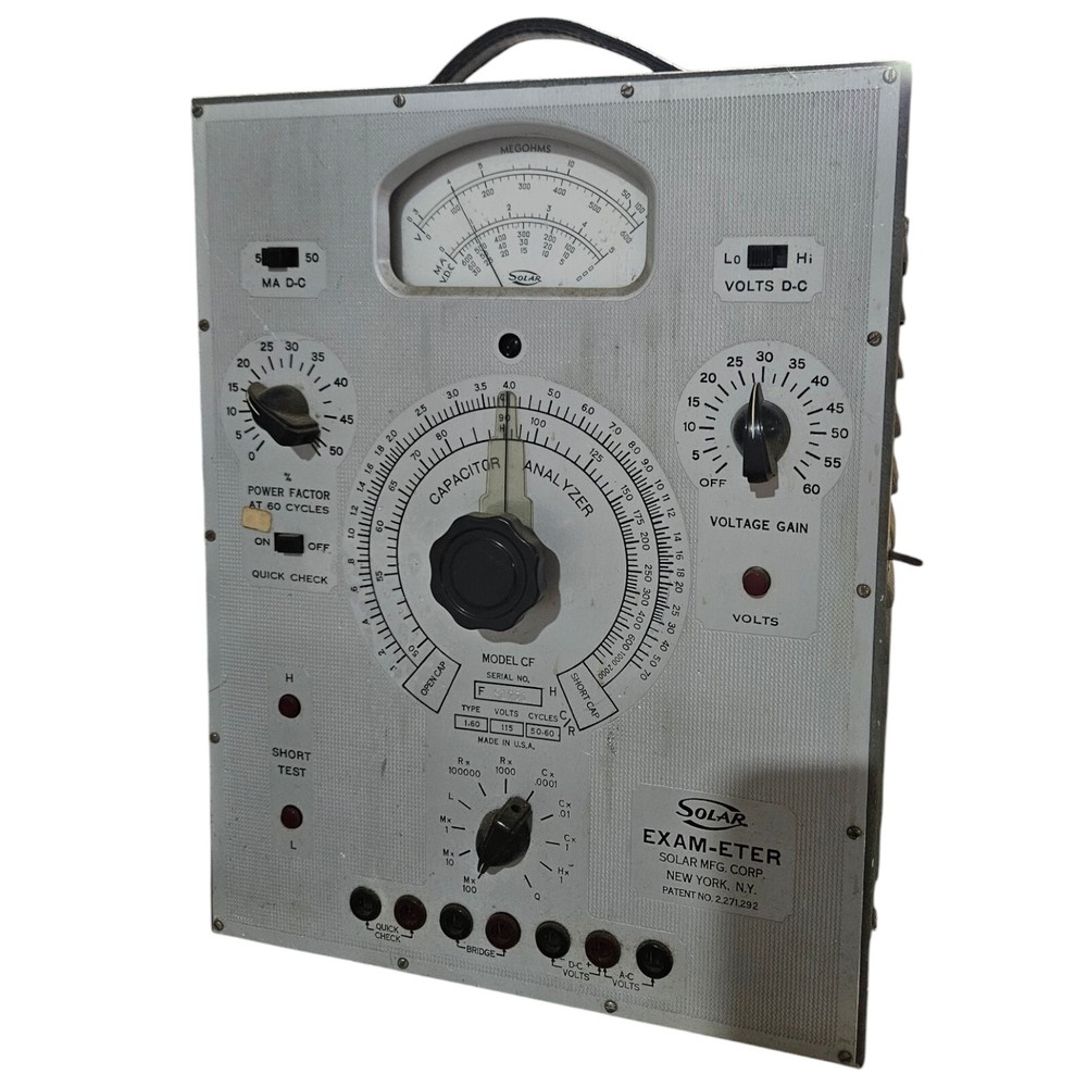 Vintage Solar Model CF EXAM-ETER Capacitor Analyzer