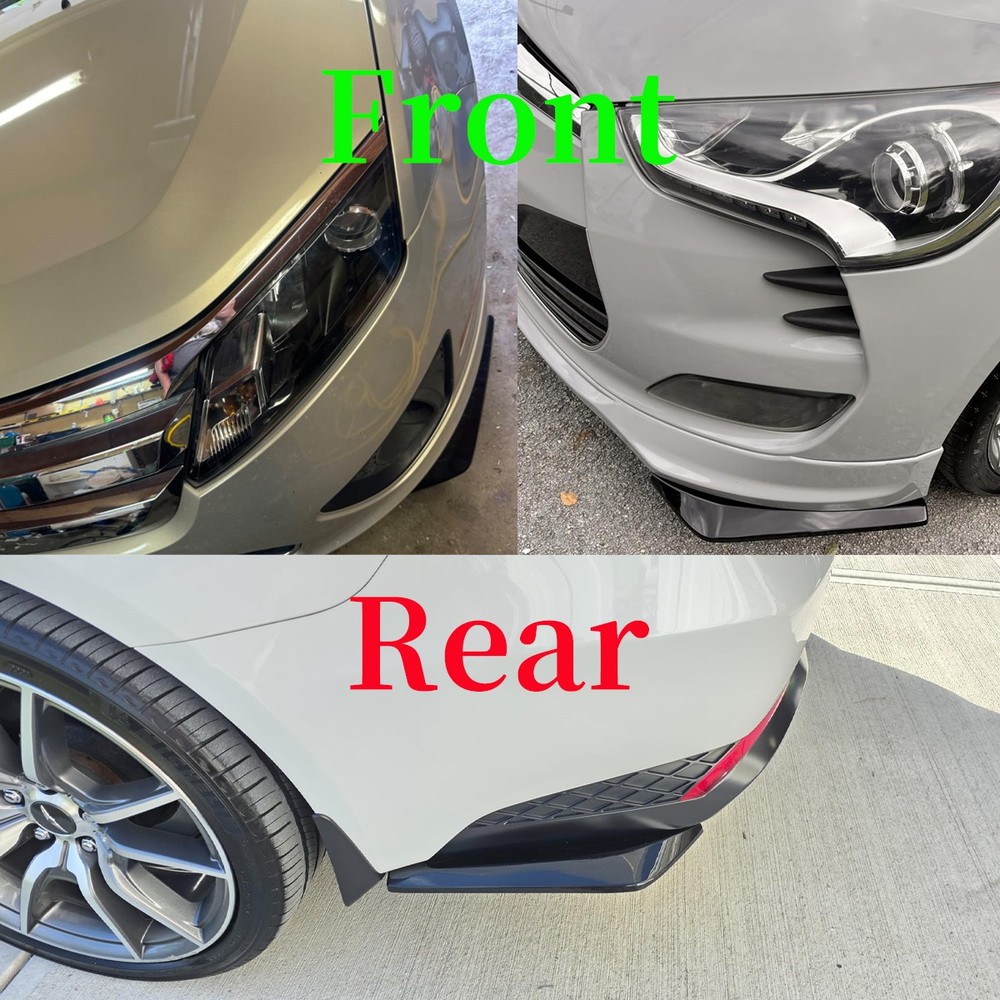 2X For BMW Car Rear Bumper Lip Diffuser Splitter Canard Protector Accessories