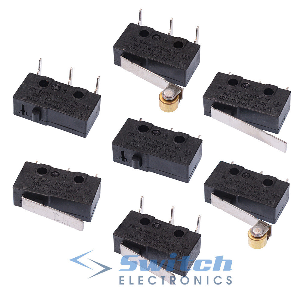V4 Miniature PCB Micro Switch Lever Roller Push Button 5A 250VAC