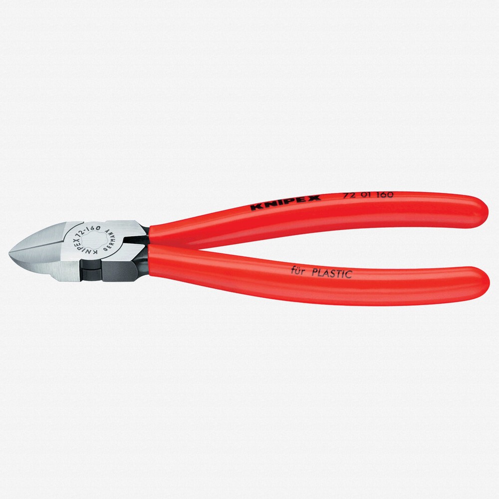 Knipex 6.3" Diagonal Cutters for plastics - Plastic Grip