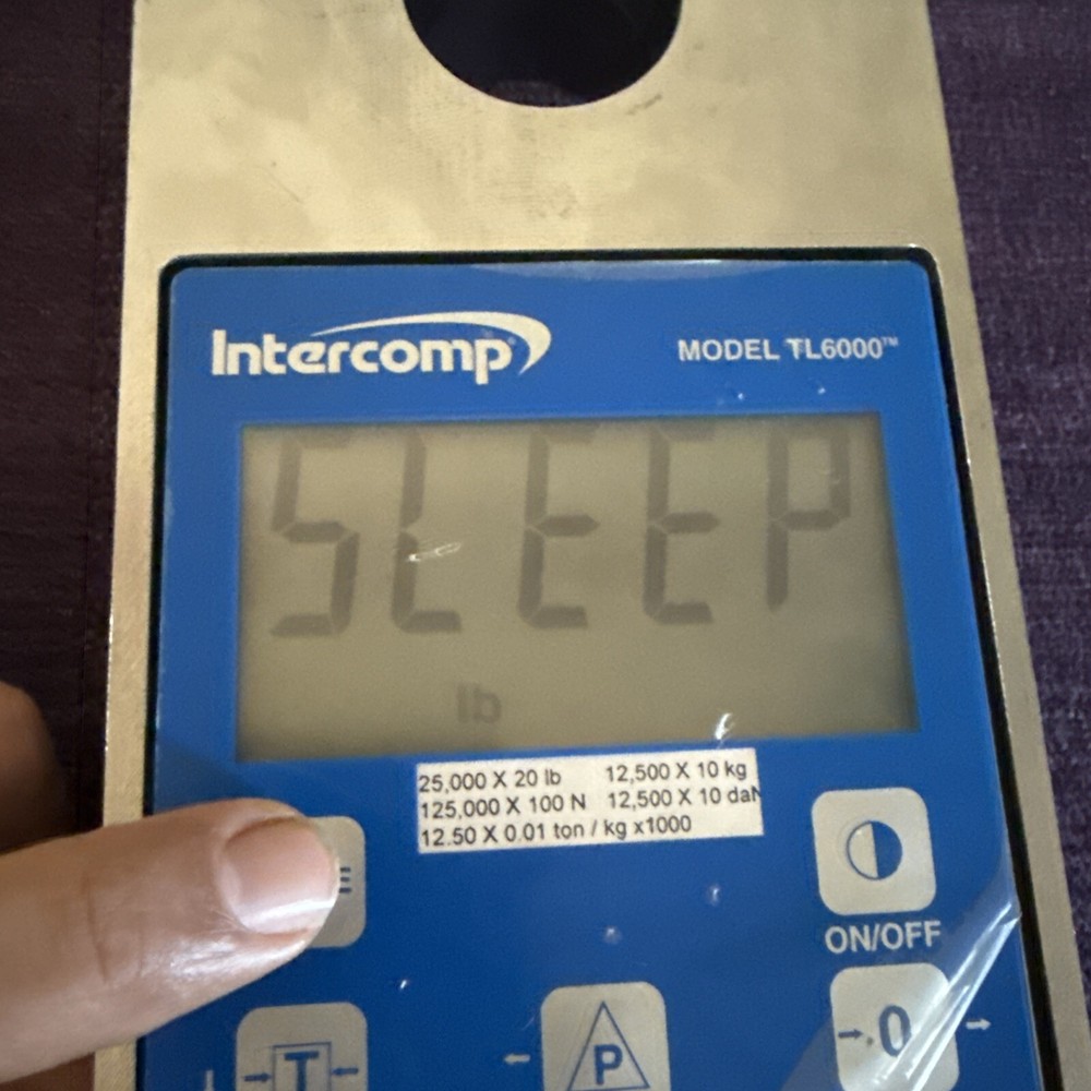 Intercomp TL6000 Dynamometer Crane Scale 25,000 X 20 LB Preowned Device Only