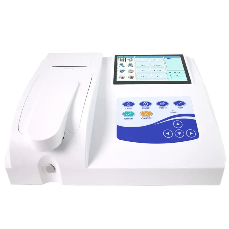 7'' Touch Screen Semi-auto Biochemistry Analyzer Blood Fluid Testing Printer