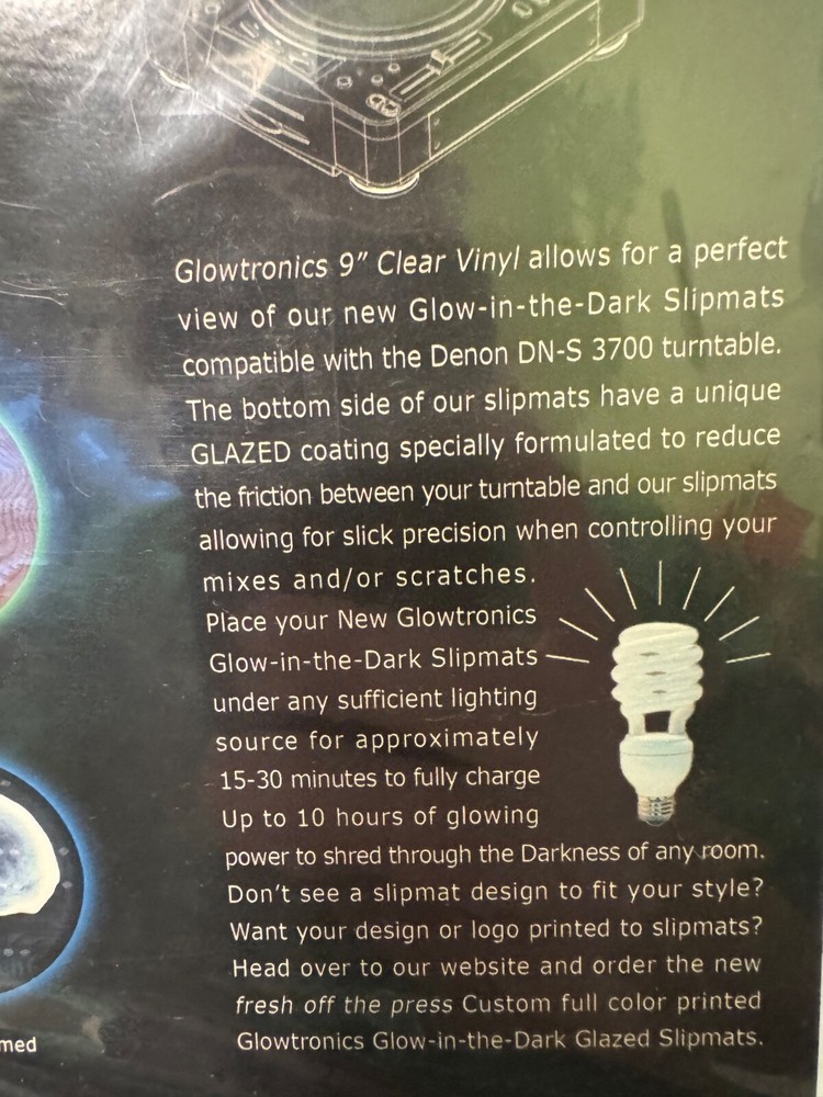 Glowtronics 9" Slipmat for Turntables