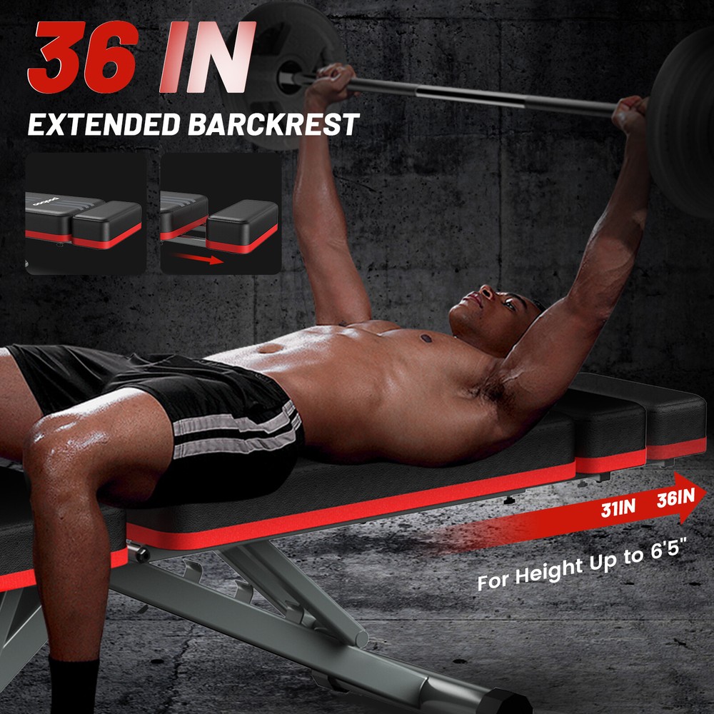 Adjustable Foldable Weight Bench for Home Gym Strength Training Workout Bench