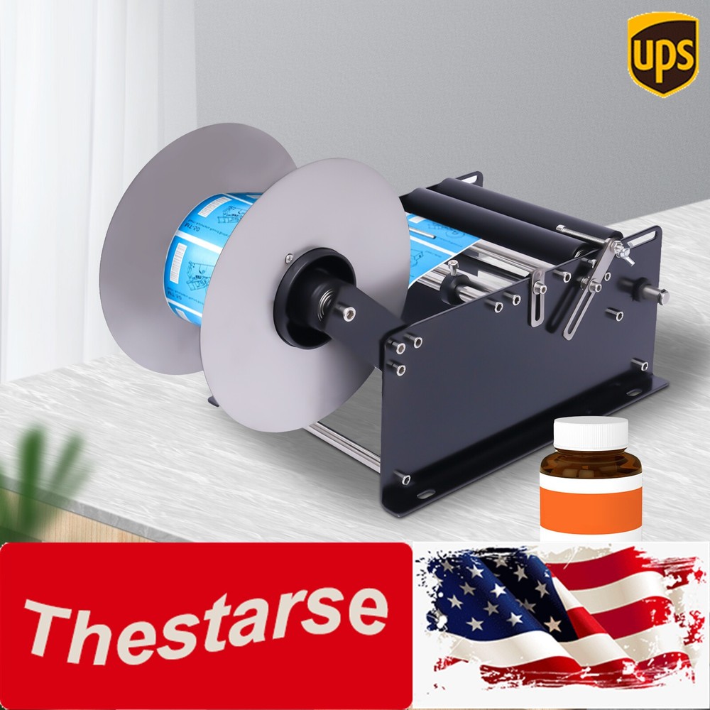 MT-30 Semi-automatic Round Bottle Labeling Machine Manual Label Printer Maker