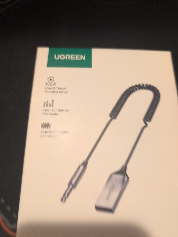 UGREEN Aux to Bluetooth 5.4 Adapter 3.5Mm Bluetooth Receiver for Car USB 2.0 to