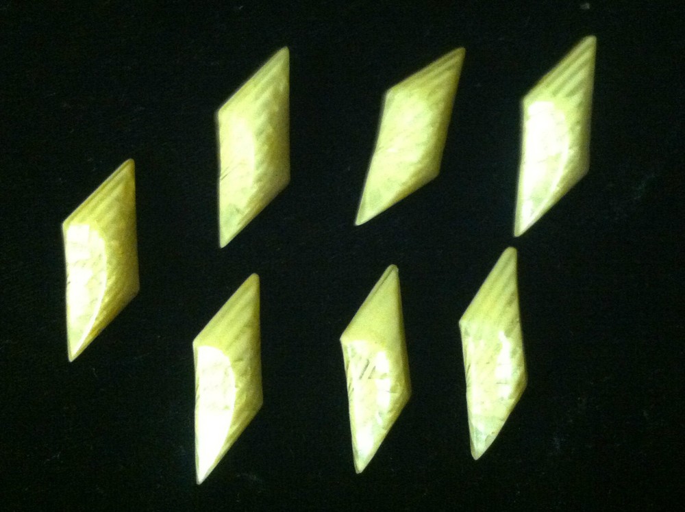 7 Vintage Celluloid Buttons – Unusual Shape