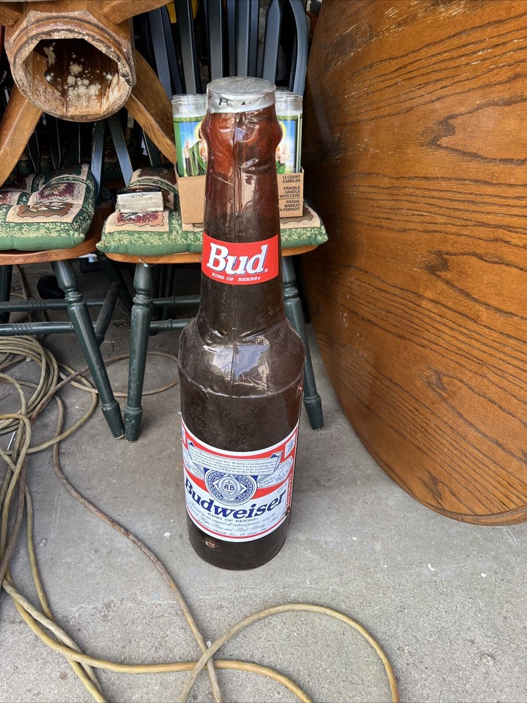 BUDWEISER INFLATABLE PLASTIC BEER BOTTLE