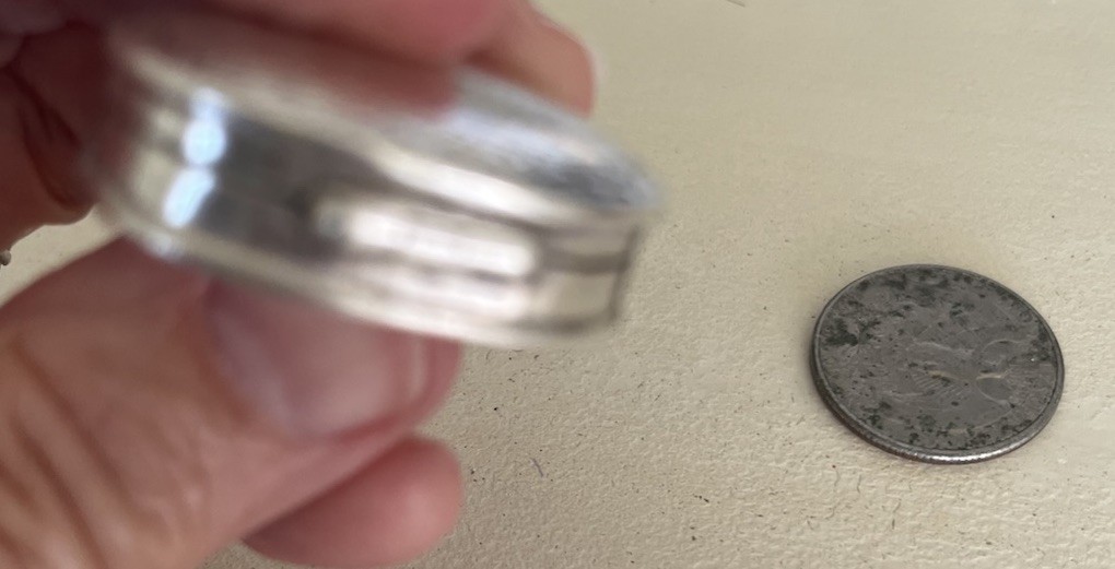 Oval Snuff Box / Pill container , Sterling Silver marked 925 Victorian antique