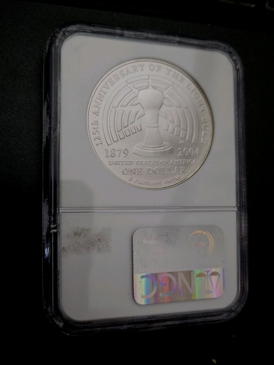 2004 Edison $1 Silver Commemorative Coin NGC MS 70 Philadelphia