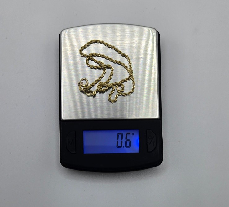 10K Gold 1.5mm Diamond Cut Rope Link Bracelet, 6in, 6.5in, 7in Italy