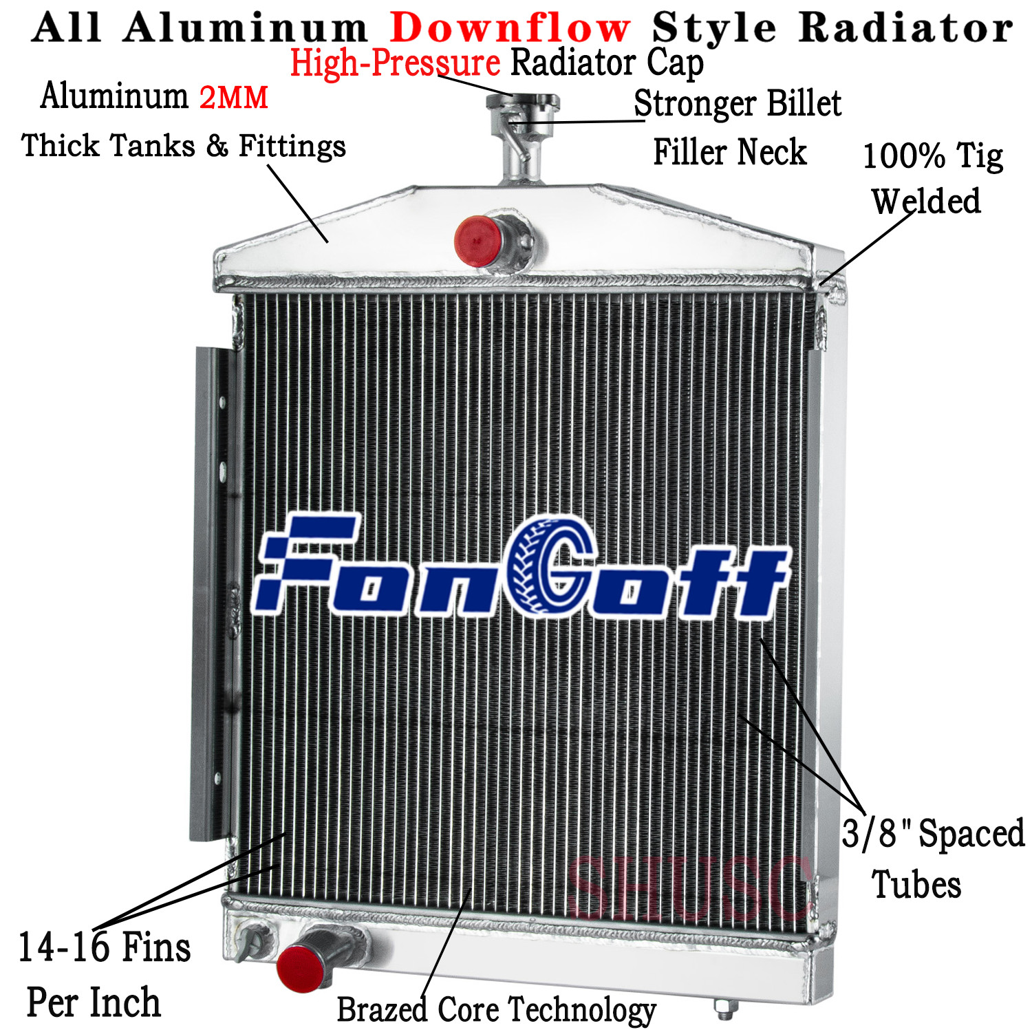 Aluminum Radiator For Lincoln Welder 200 250 AMP SA200 G1087 H19491 & G10877198