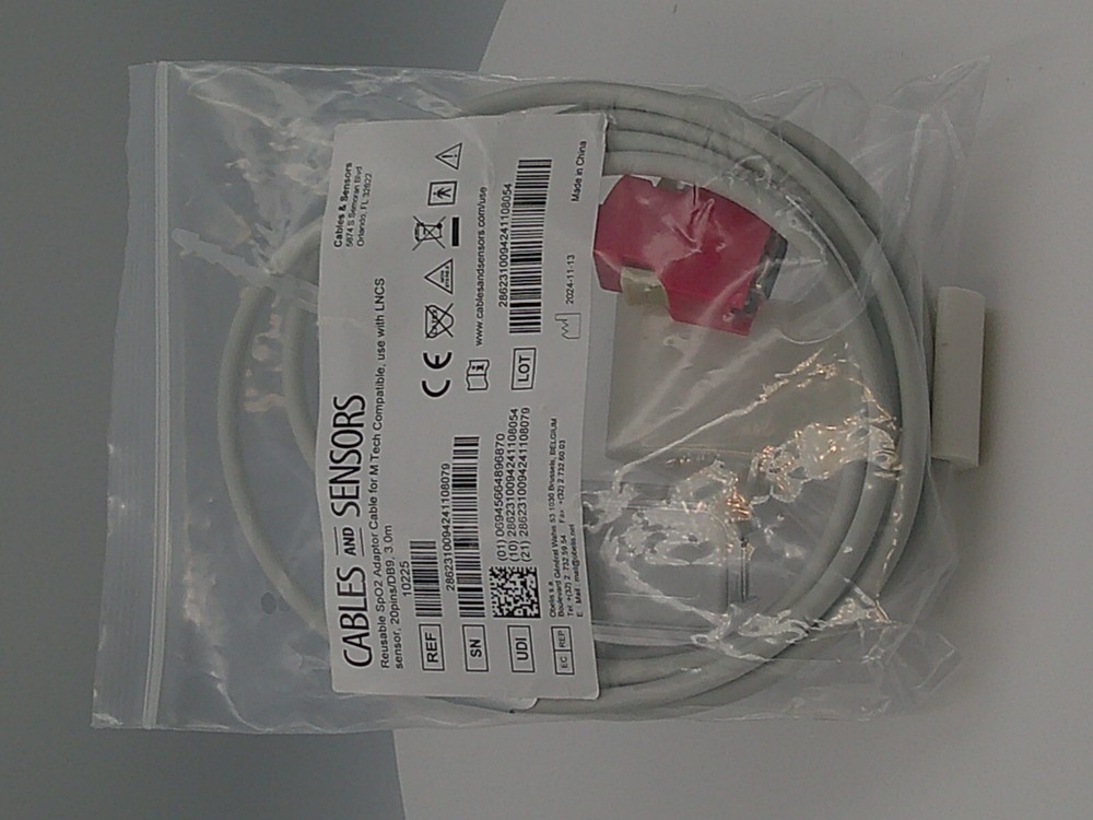 Masimo Rainbow Red LNC SpO2 Adapter Cable Compatible