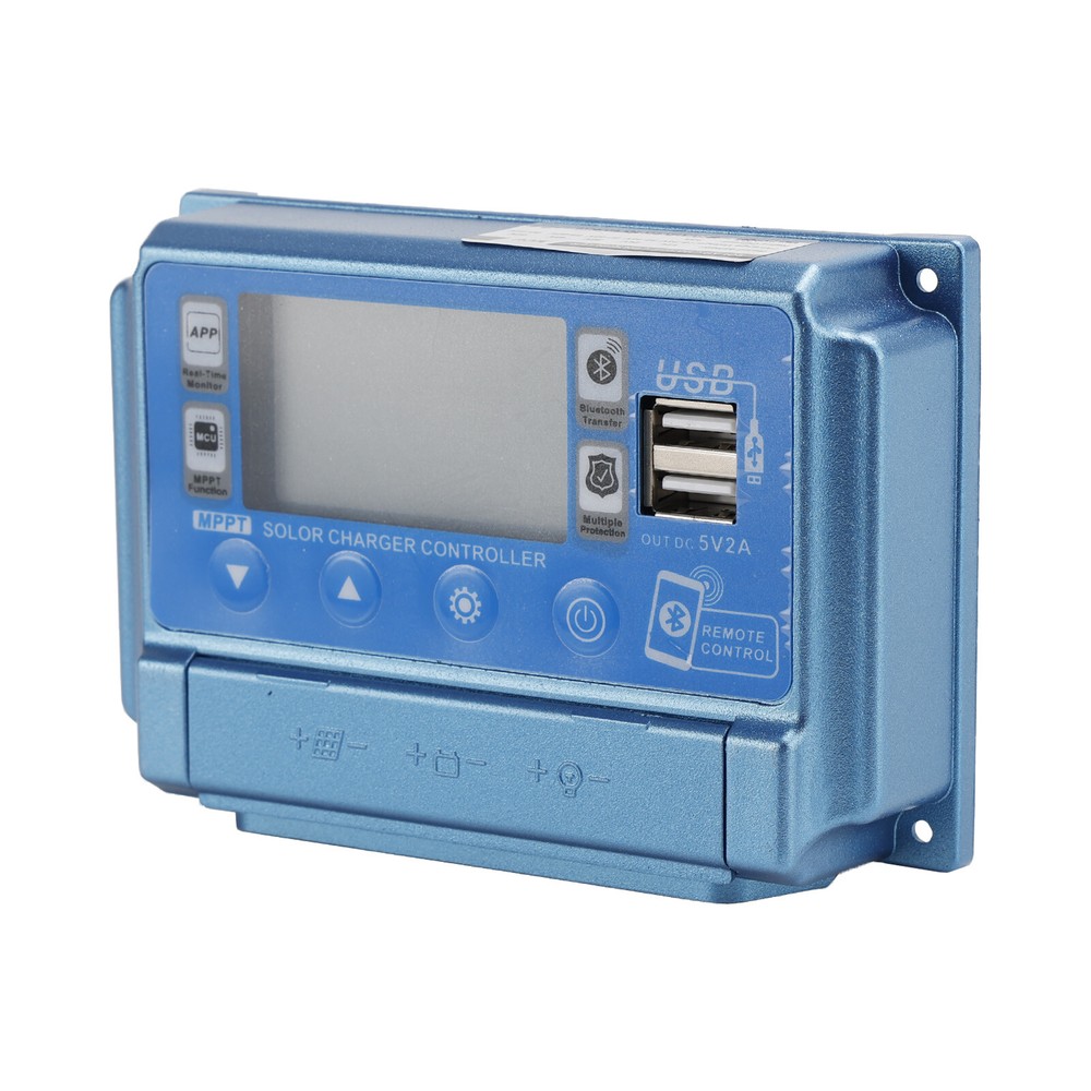 60A MPPT Bluetooth APP Solar Charge Controller Charger Fits 12V-60V Battery Blue