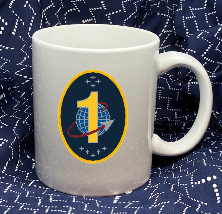U.S. SPACE FORCE mug with 1st Range Operations Squadron crest
