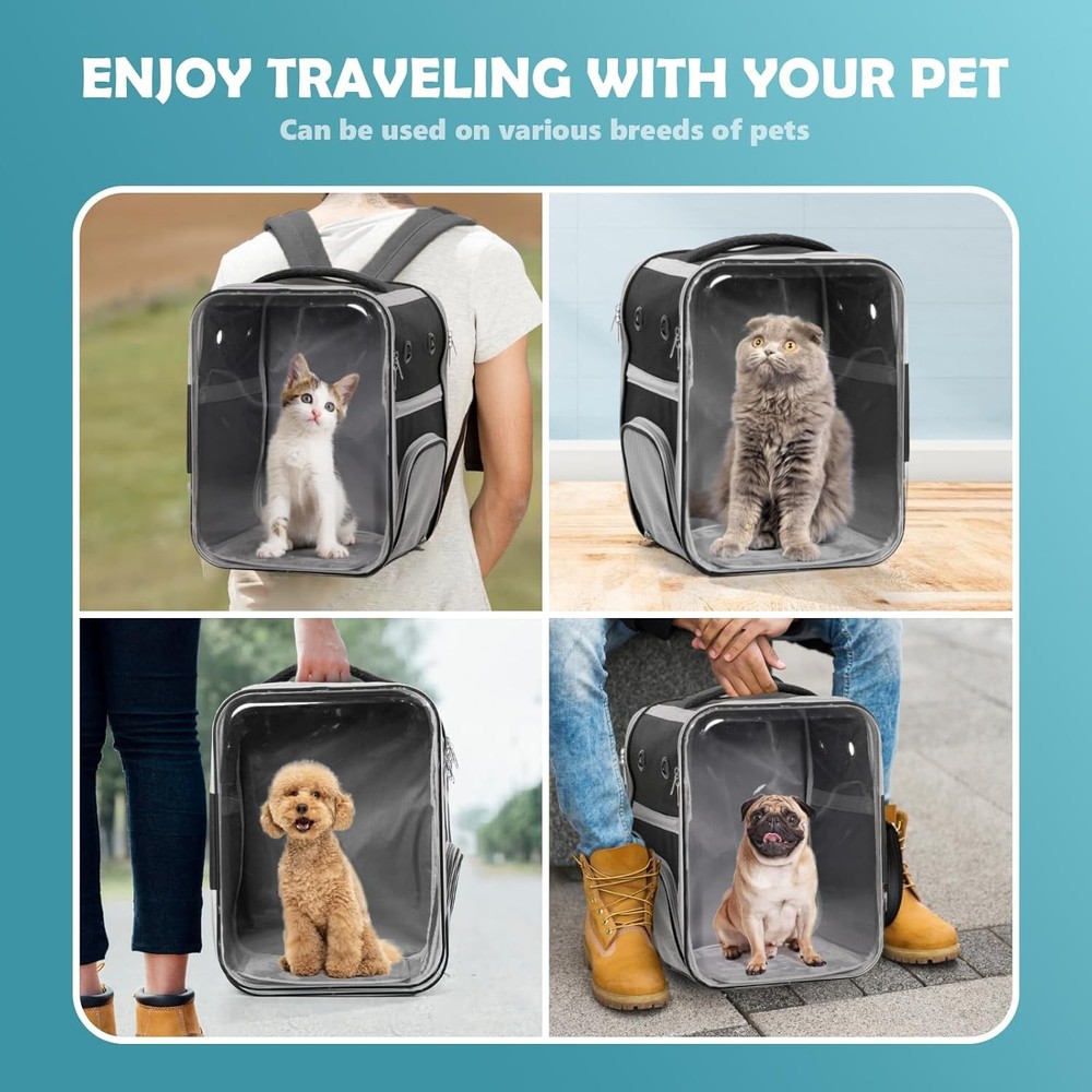 Clear Cat Backpack Carrier Dog & Cats Backpack Bubble Space Capsule Cat Bag