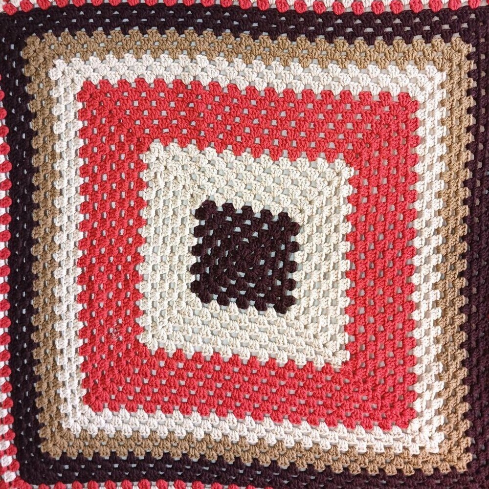 Handmade Crochet Blanket 35” x 35”