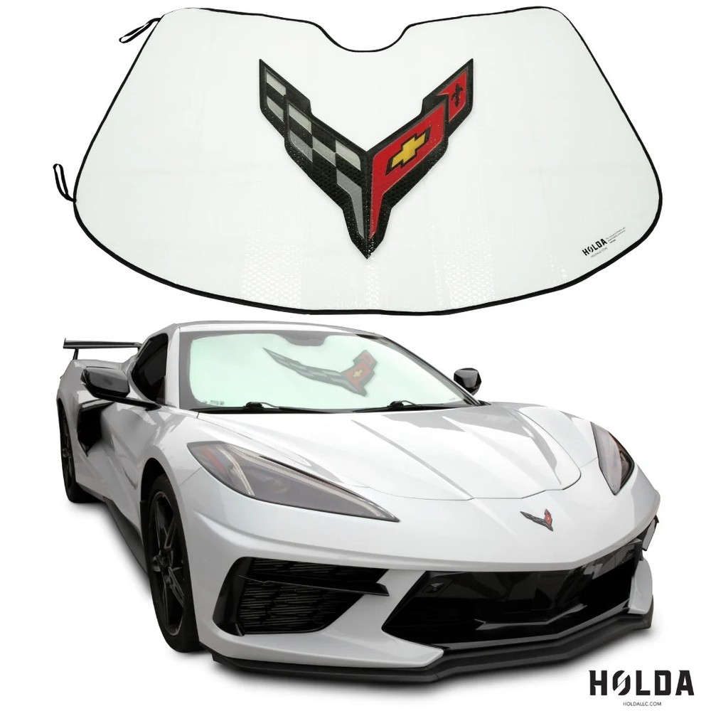 Coverking Custom Folding Reflective Sunshield for Chevy Corvette C8 - SPC970-C8