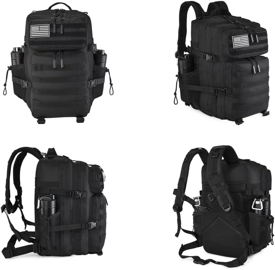 Durable 45L Tactical Backpack with Hydration Compartment - Ideal for Treks