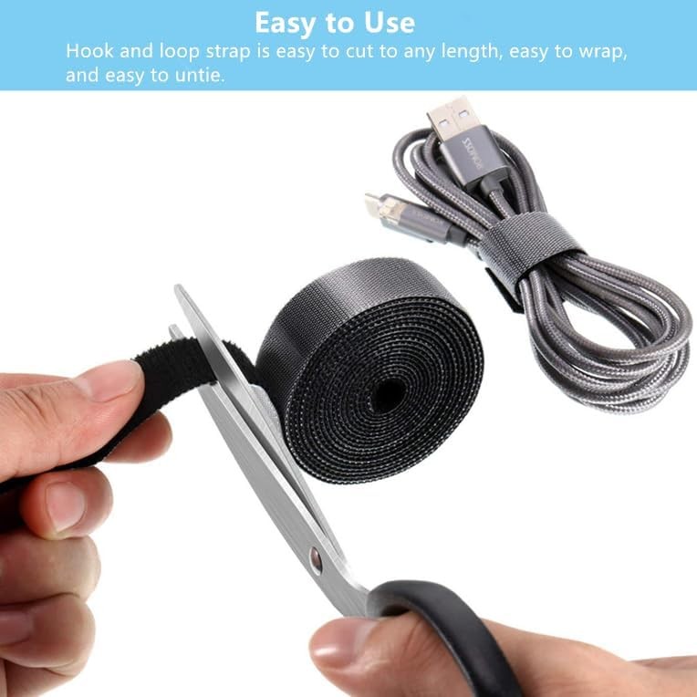3/4 in x 16 ft Double Sided Hook and Loop Straps Self-Gripping Straps Double-Sid