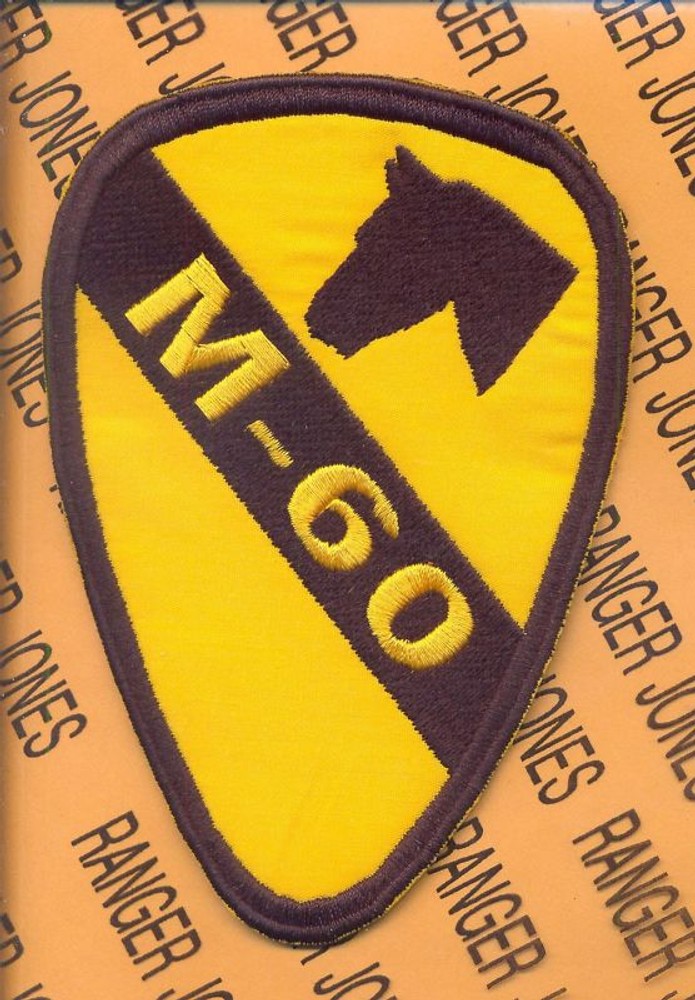 US Army M-60 machinegun gunner 1st Cavalry Division 5" patch c/e