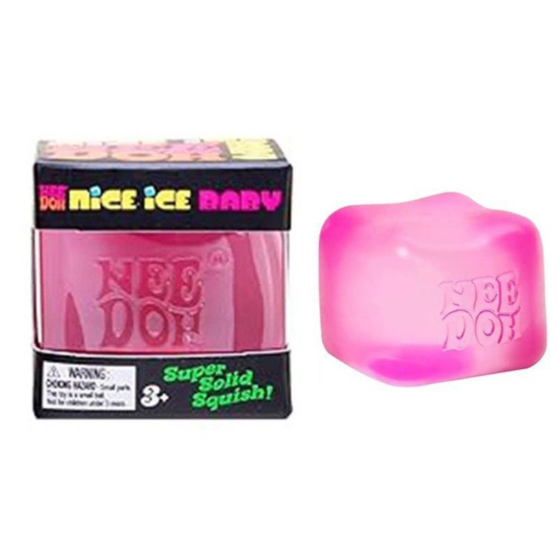 Nee Doh Nice Cube - Super Solid Squish! (Red) - Brand New/Factory Sealed!