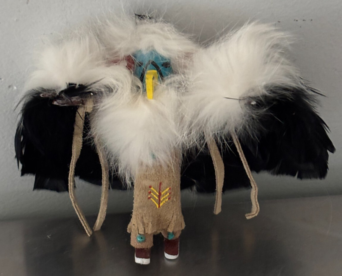 Kachina Signed Eagle Dancer Ornament Vntg Native American 4.5x6" FREE SHIPPING