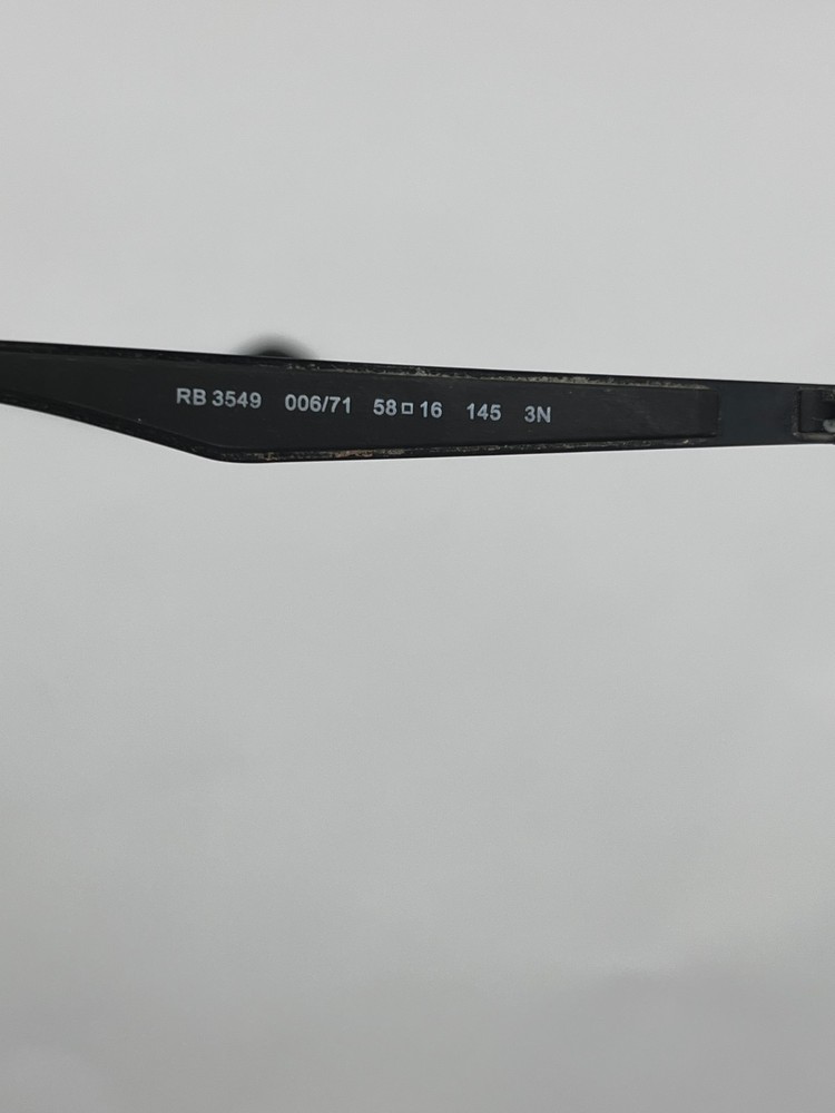 2406 - RAY BAN 3549 BLACK BOTH TEMPLES AUTHENTIC