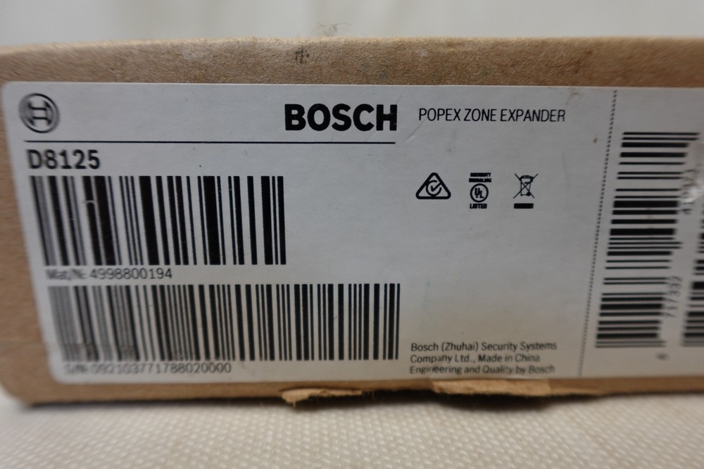 Bosch Radionics D8125 Alarm System Popex Zone Expander Module New Open Box