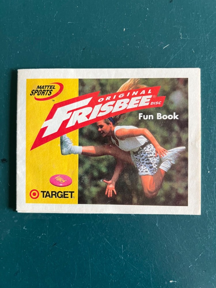 Target, original frisbee, fun book