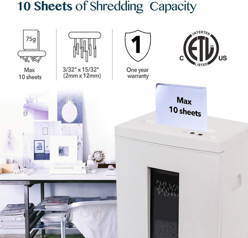 WOLVERINE 10-Sheet Super Micro Cut High Level P5-White, White