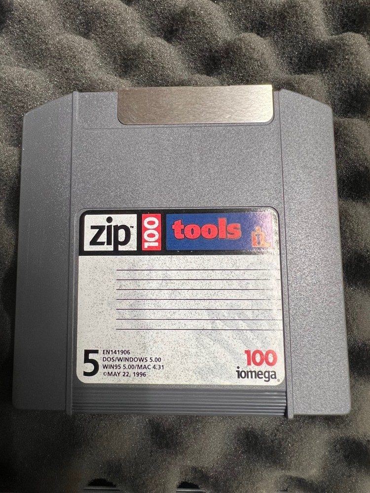Vintage iOmega Zip 100 External Parallel Drive Bundle - Indigo